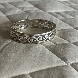 Brighton Elegant Silver Swirl Bangle Bracelet